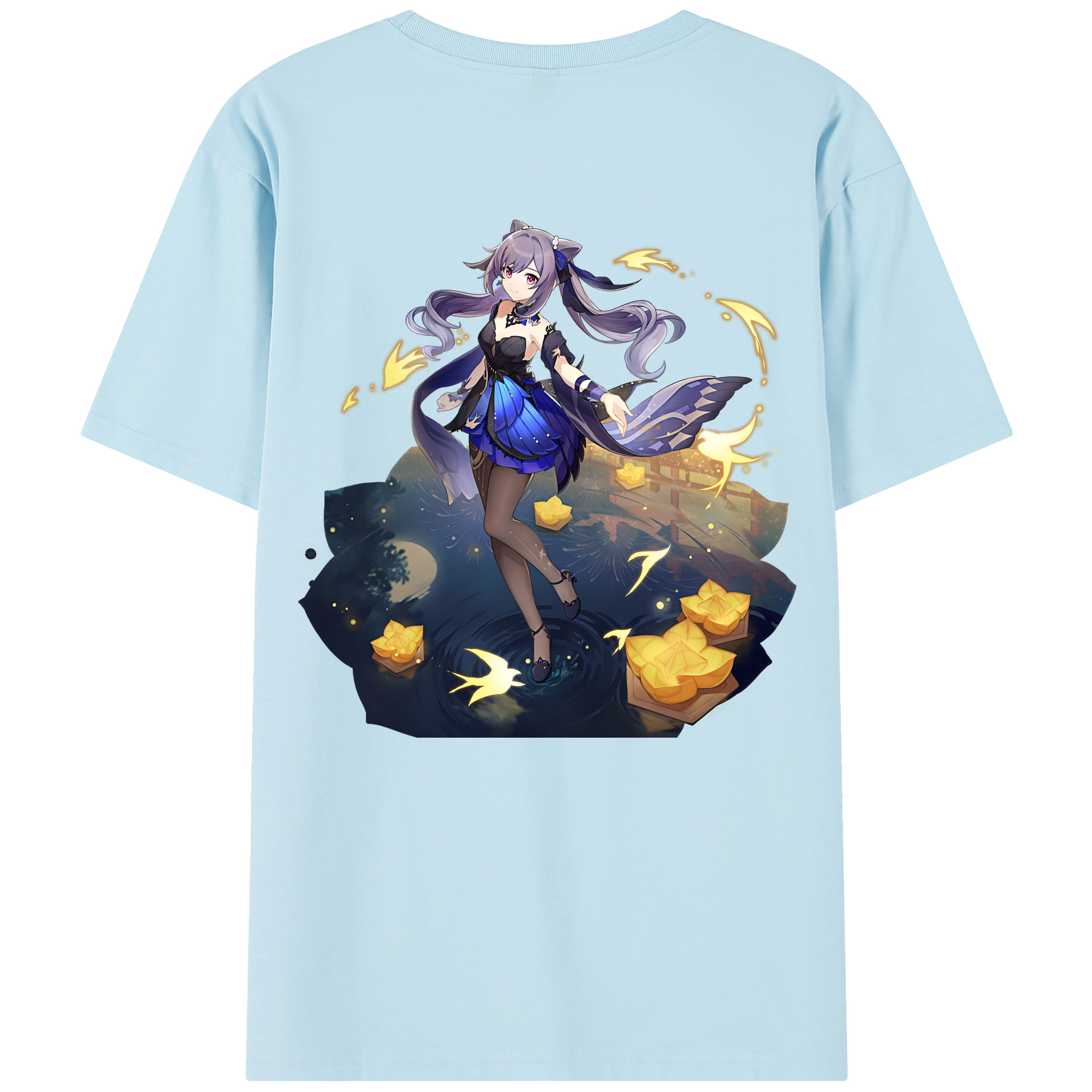 げんし神 刻晴 こくせい genshin Kokusei 綿100％半袖Tシャツ（背面プリント）